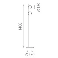 ACB Doris Piantana Lampada da terra con sfere per LED a Luce Diffusa