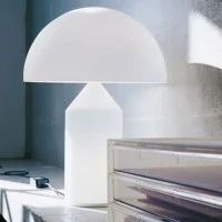 Oluce Atollo 237 Table Lamp 2x75W E27 1x40W E14 Dimmer Glass