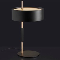 Oluce 1953 Gold and Black Table Lamp By Ostuni & Forti