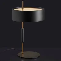 Oluce 1953 Gold and Black Table Lamp By Ostuni & Forti