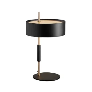 Oluce 1953 Gold and Black Table Lamp By Ostuni & Forti