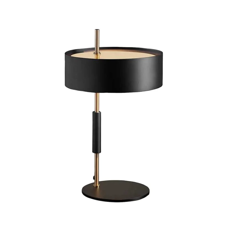 Oluce 1953 Gold and Black Table Lamp By Ostuni & Forti