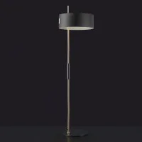 Oluce 1953 Lampada Storica da Terra Oro e Nero By Ostuni & Forti