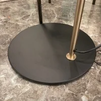 Oluce 1953 Lampada Storica da Terra Oro e Nero By Ostuni & Forti
