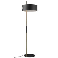 Oluce 1953 Gold and Black Floor Lamp By Ostuni & Forti