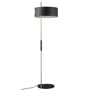 Oluce 1953 Lampada Storica da Terra Oro e Nero By Ostuni & Forti