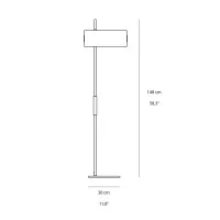 Oluce 1953 Gold and Black Floor Lamp By Ostuni & Forti