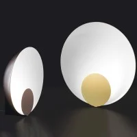 Oluce Siro Lampada Curva LED Dimmerabile da Tavolo By M. Perla