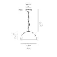 Oluce Sonora 438 Suspension Lamp in Murano Glass By Magistretti