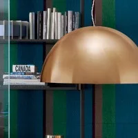 Oluce Sonora 437 Suspension Lamp in Metal By Vico Magistretti