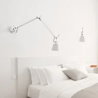 Artemide Tolomeo Basculante Diffuser D.180mm Wall Lamp Satin