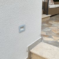 Playled Vitrum Faretto in Vetro Bianco LED a Incasso per Scatola 503 230V con Fascio Assimetrico