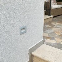 Playled Vitrum Faretto in Vetro Bianco LED a Incasso per Scatola 503 230V con Fascio Assimetrico