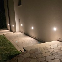 Playled Vitrum Faretto in Vetro Bianco LED a Incasso per Scatola 503 230V con Fascio Assimetrico