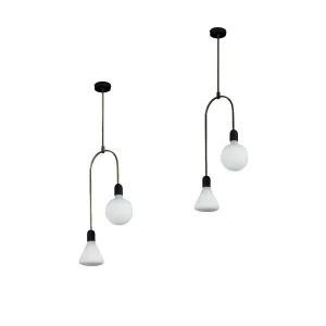 Cattaneo Smith 2S Ceiling Lamp 2 Arms Brass for Indoor