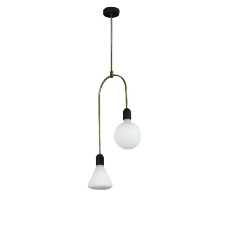 Cattaneo Smith 2S Ceiling Lamp 2 Arms Brass for Indoor