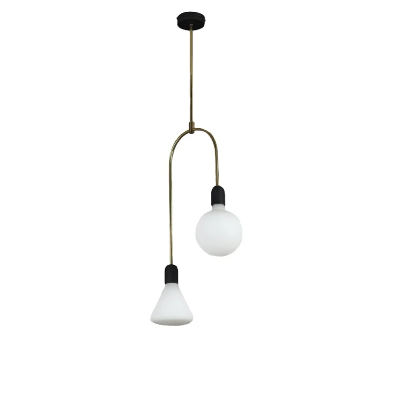 Cattaneo Smith 2S Ceiling Lamp 2 Arms Brass for Indoor Cattaneo Smith 2S Ceiling Lamp 2 Arms Brass for Indoor