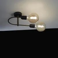 Cattaneo Smith 2P Ceiling Lamp 2 Arms Brass for Indoor