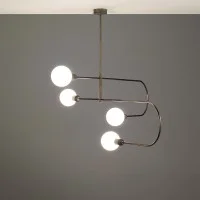 Cattaneo Smith 4S Suspension Lamp in Brass 4 Sources
