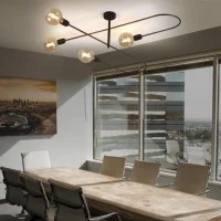 Cattaneo Smith 4P Ceiling Lamp in Brass 4 Sources for Indoor