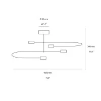 Cattaneo Smith 4P Lampada da Soffitto 4 Sorgenti in Ottone