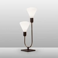 Cattaneo Smith 2L Lampada da Tavolo 2 Bracci in Ottone