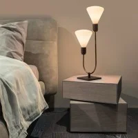 Cattaneo Smith 2L Lampada da Tavolo 2 Bracci in Ottone