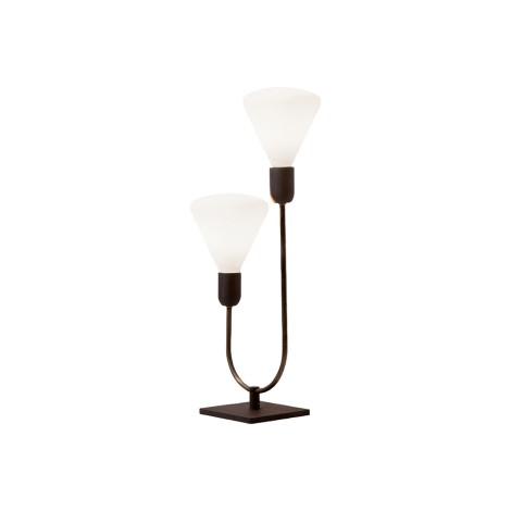 Cattaneo Smith 2L Lampada da Tavolo 2 Bracci in Ottone