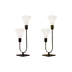 Cattaneo Smith 2L Lampada da Tavolo 2 Bracci in Ottone