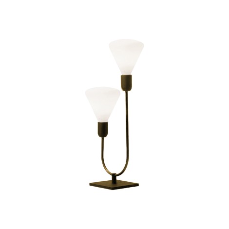 Cattaneo Smith 2L Lampada da Tavolo 2 Bracci in Ottone