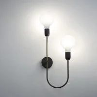 Cattaneo Smith 2A Lampada da Parete Applique 2 Bracci in Ottone