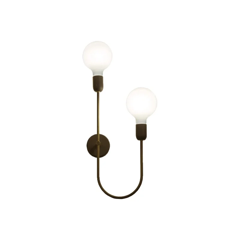 Cattaneo Smith 2A Wall Lamp Applique 2 Brass Arms for Indoor Cattaneo Smith 2A Wall Lamp Applique 2 Brass Arms for Indoor
