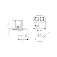Esse-ci Teres Micro Zoom 2x Recessed Spotlight Adjustable Beam