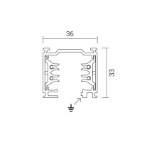 IVela 1 Meter LKM square Track Three phase white