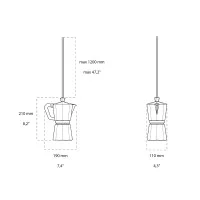 Novantadieci 9010 MOKA Decorative Suspension Lamp for Indoors