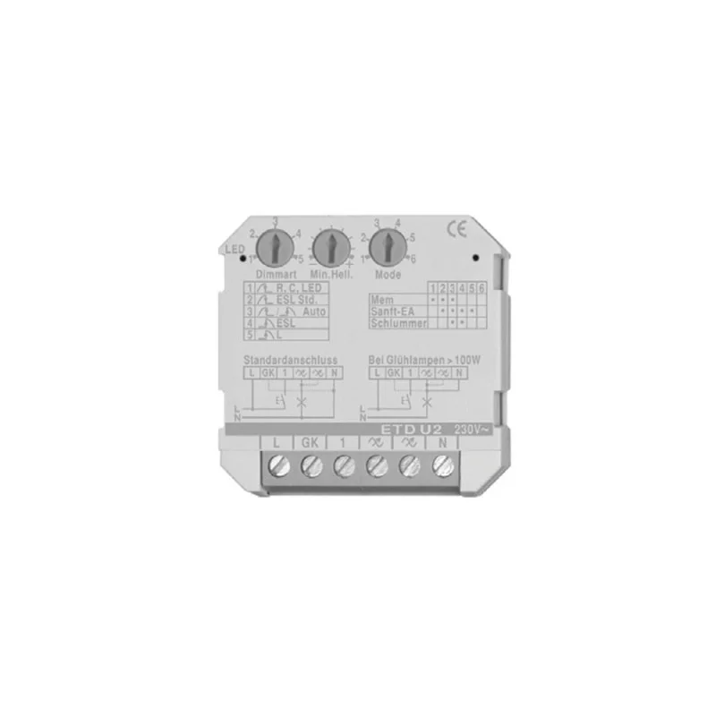 TCI Universal ETDU29 Pushbutton Dimmer For LED Lamps 230V TCI Universal ETDU29 Pushbutton Dimmer For LED Lamps 230V