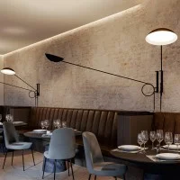 Diesel Spring Wall Lamp with Adjustable Arm and Head for Indoor