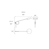 Diesel Spring Wall Lamp with Adjustable Arm and Head for Indoor