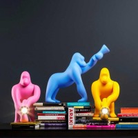Qeeboo Kong XS Gorilla LED da Tavolo per Interno By S. Giovannoni