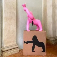 Qeeboo Kong XS Gorilla LED Table Lamp for Indoor By S. Giovannoni Qeeboo Kong XS Gorilla LED Table Lamp for Indoor By S. Giovannoni