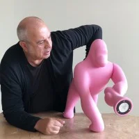 Qeeboo Kong XS Gorilla LED Table Lamp for Indoor By S. Giovannoni Qeeboo Kong XS Gorilla LED Table Lamp for Indoor By S. Giovannoni