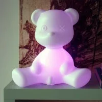 Qeeboo Teddy Boy Lampada da Tavolo RGB a Batteria By Giovannoni