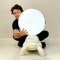 Qeeboo Turtle Carry Lamp Tartaruga LED a Batteria By Marcantonio