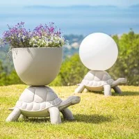 Qeeboo Turtle Carry Lamp Tartaruga LED a Batteria By Marcantonio