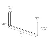 Wever & Ducrè DARF Tubular Neon LED Suspension Lamp