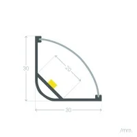 Lampo Aluminum big Angular Surface Profile 2 Meters For Strip Led