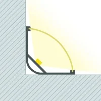Lampo Aluminum big Angular Surface Profile 2 Meters For Strip Led