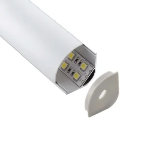 Lampo Profilo Angolare grande Da Appoggio A Superficie In Alluminio 2 Metri Per Strip Led