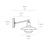 Louis Poulsen PH 2/1 Lampada da Parete in Vetro By Henningsen