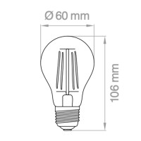 Lampo Lampadina goccia A60 LED E27 8W 230V Milky